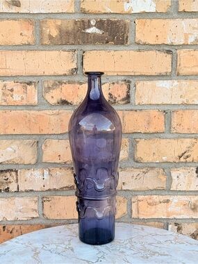 Vintage Rossini Amethyst Glass Empoli Genie Bottle Decanter